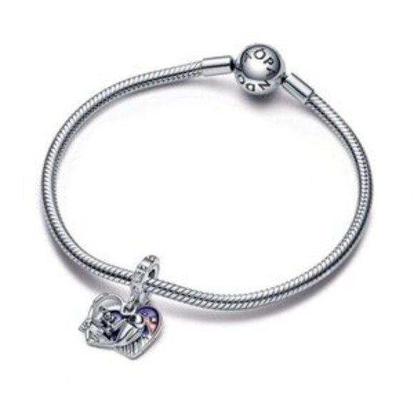 Pandora Silver and Blue Heart Charm - Picture 2 of 2